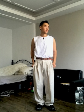 「アイテム（その他トップス）」を使った、ejaf91414さん（メンズ・172cm・20代）の夏コーディネート