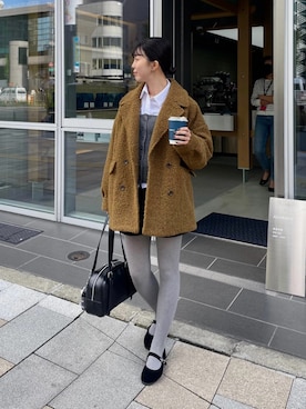 「アイテム（その他アウター）」を使った、fuyukaさん（レディース・158cm）の秋コーディネート