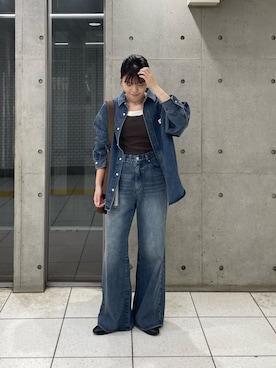 「COLONY 2139（コロニートゥーワンスリーナイン）のアイテム（ショルダーバッグ）」を使った、fuyukaさん（レディース・158cm）の夏コーディネート