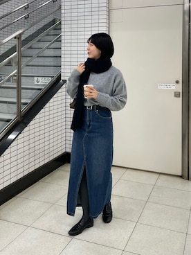 「COLONY 2139（コロニートゥーワンスリーナイン）のアイテム（ショルダーバッグ）」を使った、fuyukaさん（レディース・158cm）の冬コーディネート