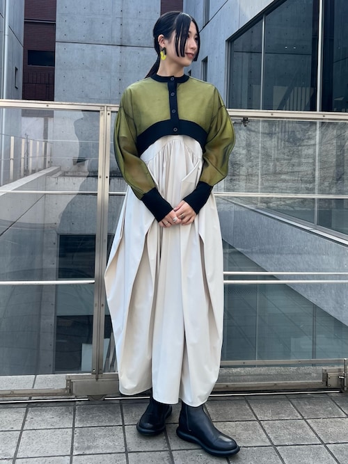 un3d. サスペンダーワンピース UN3D.（アンスリード）の「W STRAP GATHER CAMI OP / ダブル