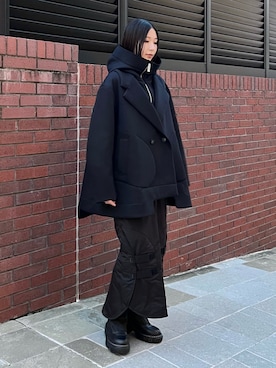 「アイテム（その他アウター、ブラック系）」を使った、RINKAさん（レディース・170cm）の秋コーディネート