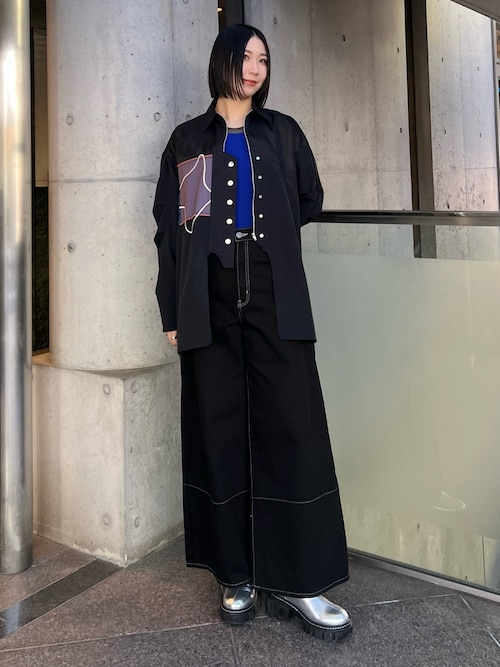 セール】WAVE LINE SIDE RIB DENIM PANTS / ウェーブラインサイドリブ