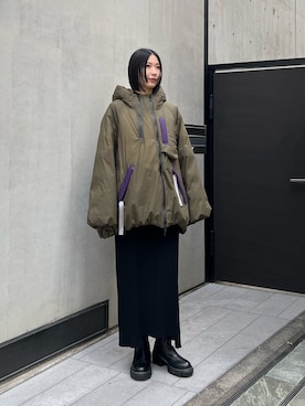 「アイテム（ダウンジャケット/コート）」を使った、RINKAさん（レディース・170cm）の秋コーディネート