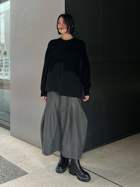 「アイテム（スカート）」を使った、RINKAさん（レディース・170cm）の秋コーディネート