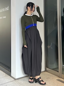 ワンピース CURVE LINE TUCK SLEEVELESS OP UN3D. ワンピース CURVE LINE TUCK SLEEVELESS OP / カーブ