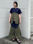 UN3D.（アンスリード）の「DENIM DETAIL DOCKING T-SH / デニム