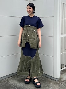 UN3D.（アンスリード）の「DENIM DETAIL DOCKING SK / デニム