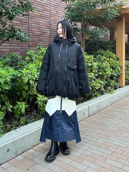 UN3D. アンスリード ドッキング レイヤード スカート ブラック プリーツ UN3D.（アンスリード） スカート UN3D./アンスリード/SHEER LAYERED SK