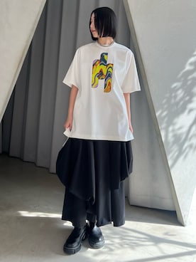 「UN3D.（アンスリード）のアイテム」を使った、RINKAさん（レディース・170cm）の春コーディネート