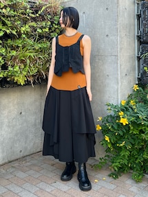 値下 UN3D CURVE FLAP FIELD BUSTIER CURVE FLAP FIELD BUSTIER【セットアップ着用可能】｜アンス