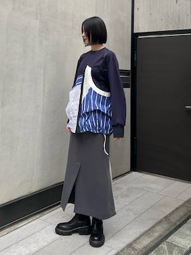 「アイテム（バックパック/リュック）」を使った、RINKAさん（レディース・170cm）の秋コーディネート