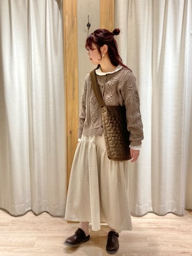 「Samansa Mos2（サマンサ モスモス）のアイテム」を使った、かに。さん（レディース・166cm）の冬コーディネート