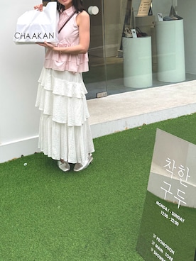 「archives（アルシーヴ）のアイテム」を使った、ぴよさん（レディース・157cm）の夏コーディネート