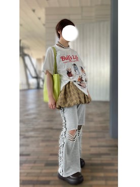「CIAOPANIC（チャオパニック）のアイテム」を使った、Pさん（レディース・155cm）の秋コーディネート