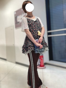 「アイテム（チュニック）」を使った、Pさん（レディース・155cm）の夏コーディネート