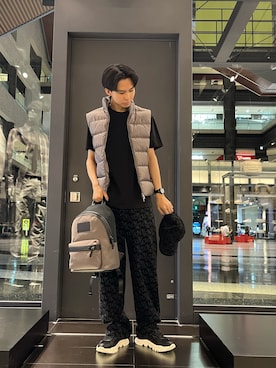 「アイテム（キャップ）」を使った、yu---sukeさん（メンズ・184cm）の秋コーディネート