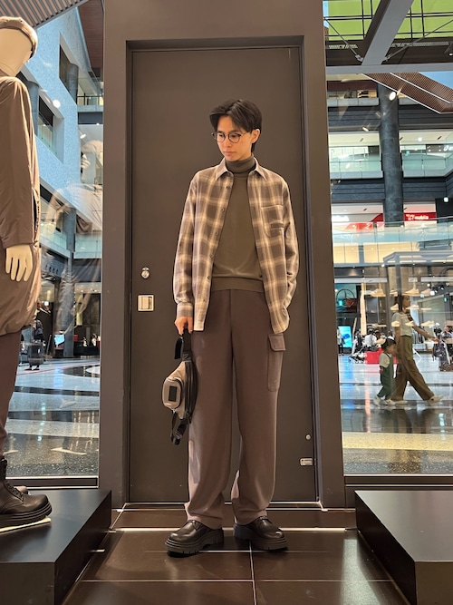 EMPORIO ARMANI 長袖シャツ 14A （166㎝） A|X アルマーニ エクスチェンジ】CL チェックパターン 長袖シャツ
