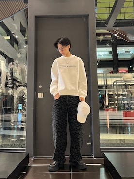 「ARMANI EXCHANGE（アルマーニエクスチェンジ）の【A|X アルマーニ エクスチェンジ】ボリュームソール レザー チェルシーブーツ（ブーツ）」を使った、yu---sukeさん（メンズ・184cm）の秋コーディネート