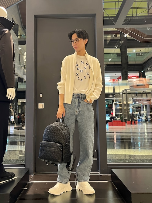 新品・未使用　EMPORIO ARMANI ニットジップパーカーカーディガン A|X アルマーニ エクスチェンジ】ジップアップニット