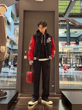 「アイテム（ポーチ）」を使った、yu---sukeさん（メンズ・184cm）の秋コーディネート