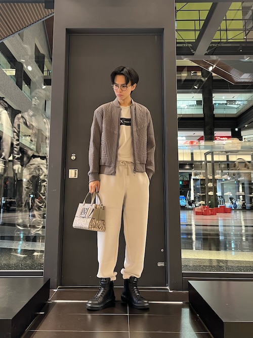 アルマーニエクスチェンジ ジャージ セットアップ 黒 ゴールドロゴ キルティング A|X アルマーニ エクスチェンジ】キルティング ボンバー