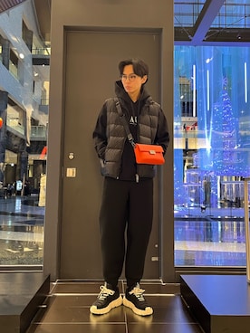 「アイテム（ダウンベスト）」を使った、yu---sukeさん（メンズ・184cm）の秋コーディネート