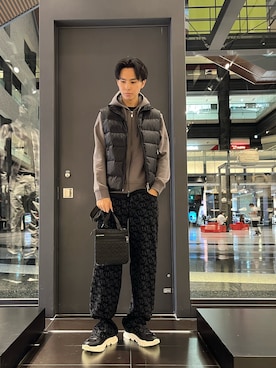 「アイテム（ダウンベスト）」を使った、yu---sukeさん（メンズ・184cm）の秋コーディネート