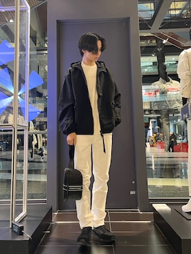「バッグ」｜「アイテム（ナイロンジャケット）」を使った、yu---sukeさん（メンズ・183cm）の春コーディネート