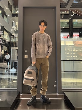 「アイテム（バックパック/リュック）」を使った、yu---sukeさん（メンズ・184cm）の秋コーディネート