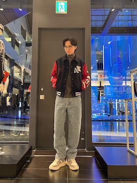 「ARMANI EXCHANGE（アルマーニエクスチェンジ）のアイテム」を使った、yu---sukeさん（メンズ・184cm）の秋コーディネート