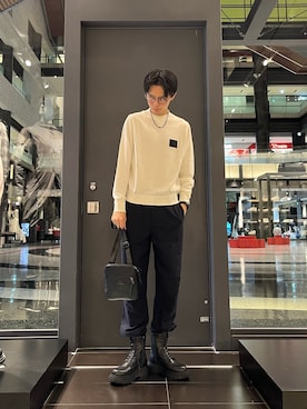 「ネイビー×ホワイト」｜yu---sukeさん（メンズ・184cm）の秋コーディネート