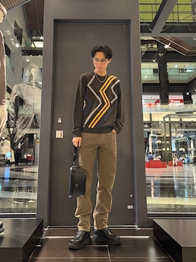 「アイテム（ボディバッグ/ウエストポーチ）」を使った、yu---sukeさん（メンズ・184cm）の秋コーディネート