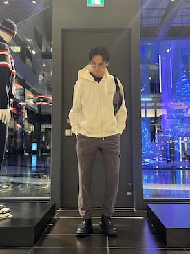 「ARMANI EXCHANGE（アルマーニエクスチェンジ）のアイテム」を使った、yu---sukeさん（メンズ・184cm）の秋コーディネート