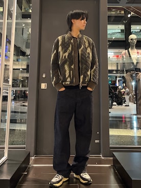 「迷彩」｜「アイテム（ブルゾン）」を使った、yu---sukeさん（メンズ・183cm）の秋コーディネート