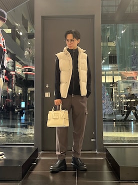 「ARMANI EXCHANGE（アルマーニエクスチェンジ）のアイテム」を使った、yu---sukeさん（メンズ・184cm）の秋コーディネート