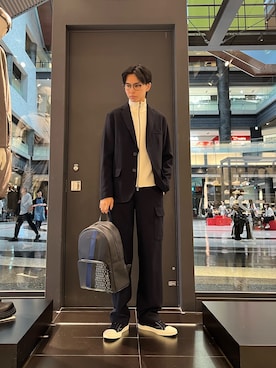 「ARMANI EXCHANGE（アルマーニエクスチェンジ）のアイテム」を使った、yu---sukeさん（メンズ・184cm）の秋コーディネート