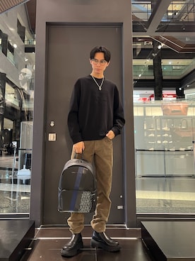 「アイテム（バックパック/リュック）」を使った、yu---sukeさん（メンズ・184cm）の秋コーディネート