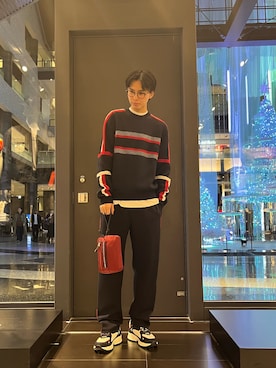 「ARMANI EXCHANGE（アルマーニエクスチェンジ）のアイテム」を使った、yu---sukeさん（メンズ・184cm）の秋コーディネート