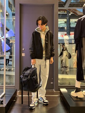 「バッグ」｜「アイテム（ナイロンジャケット）」を使った、yu---sukeさん（メンズ・183cm）の春コーディネート