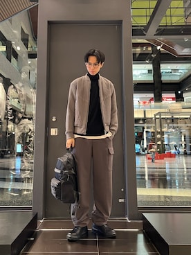 「アイテム（ブルゾン）」を使った、yu---sukeさん（メンズ・184cm）の秋コーディネート