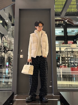 「アイテム（ダウンジャケット/コート）」を使った、yu---sukeさん（メンズ・184cm）の秋コーディネート