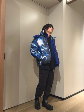 「ARMANI EXCHANGE（アルマーニエクスチェンジ）のアイテム（ダウンジャケット/コート）」を使った、428さん（メンズ・173cm）の冬コーディネート