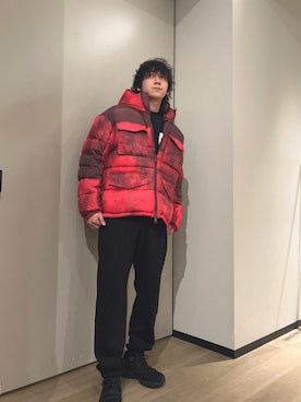 「ARMANI EXCHANGE（アルマーニエクスチェンジ）のアイテム（ダウンジャケット/コート）」を使った、428さん（メンズ・173cm）の冬コーディネート