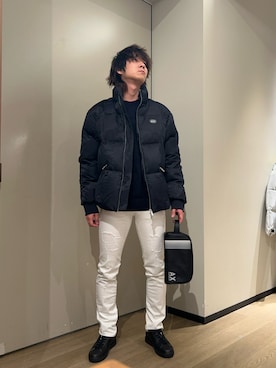 「ARMANI EXCHANGE（アルマーニエクスチェンジ）のアイテム（ダウンジャケット/コート）」を使った、428さん（メンズ・173cm）の冬コーディネート