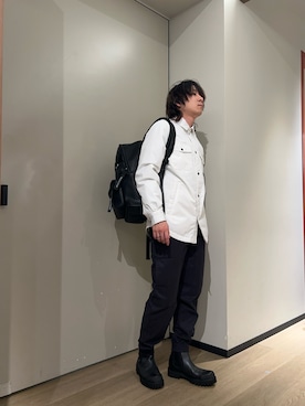 「ARMANI EXCHANGE（アルマーニエクスチェンジ）のアイテム（ブルゾン）」を使った、428さん（メンズ・173cm）の冬コーディネート