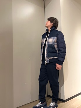 「ARMANI EXCHANGE（アルマーニエクスチェンジ）のアイテム（チノパンツ）」を使った、428さん（メンズ・173cm）の冬コーディネート