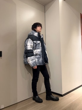 「ARMANI EXCHANGE（アルマーニエクスチェンジ）のアイテム（ダウンジャケット/コート）」を使った、428さん（メンズ・173cm）の冬コーディネート