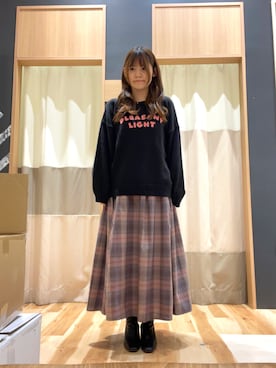 「ブラックピンクコーデ」｜moharuさん（レディース・154cm）の秋コーディネート