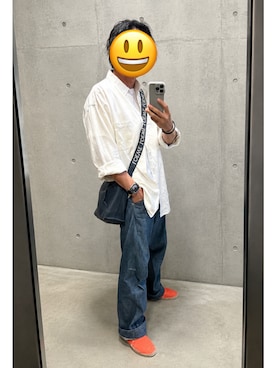 「LOEWE（ロエベ）のアイテム」を使った、tak8.hさん（メンズ・174cm）の夏コーディネート